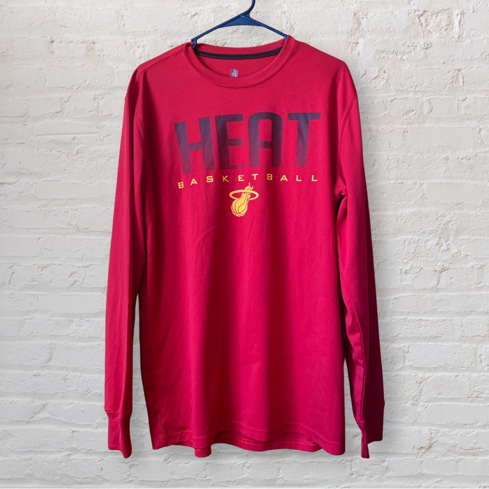 Miami Heat Large Athletic Basketball Long Sleeve Shirt